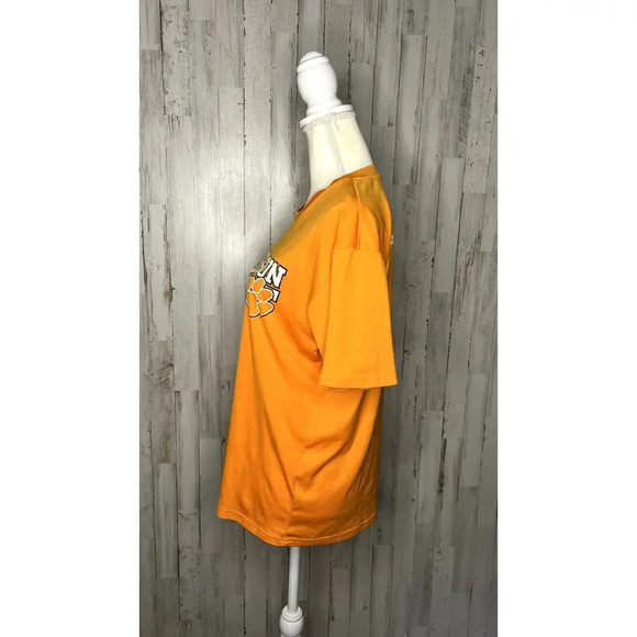 Vintage Easton Clemson‎ Tigers Baseball Men's Small Orange Short Sleeve Shirt - Picture 3 of 4